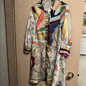 Zara Colorful Long Sleeve Dress